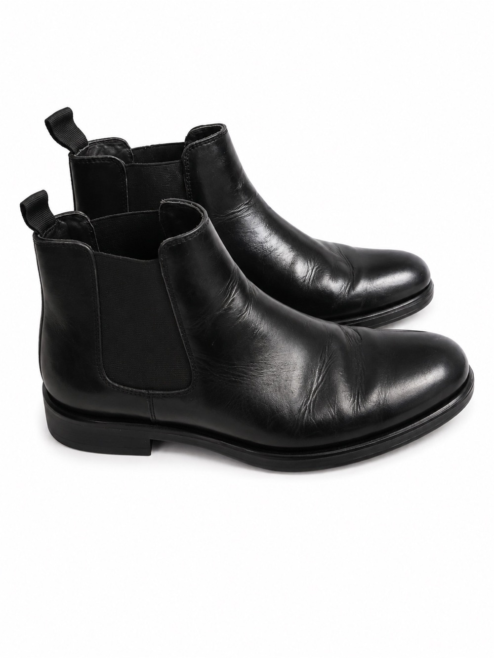 Vittorio Rossi Men’s Black Leather Peter Chelsea Boots EUC
